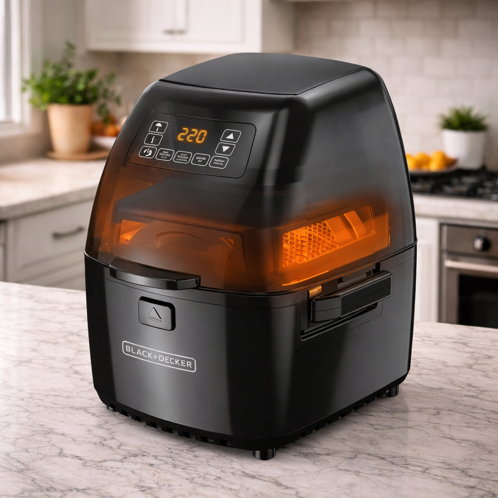 Freidora de aire Black & Decker con cesto rotativo