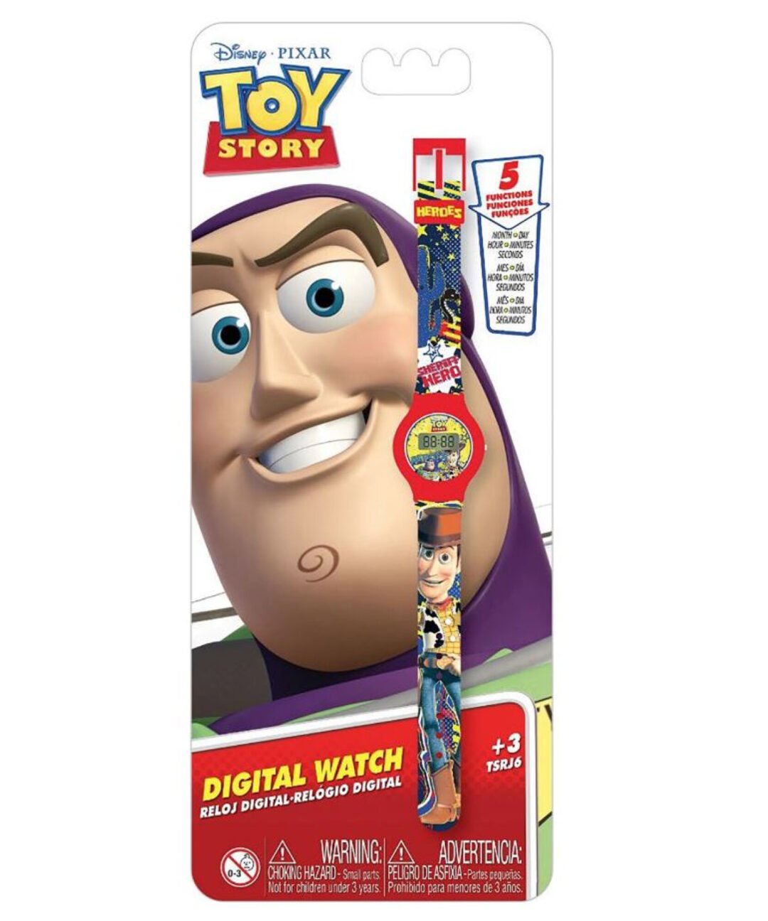 Reloj LCD 5 Funciones Toy Story