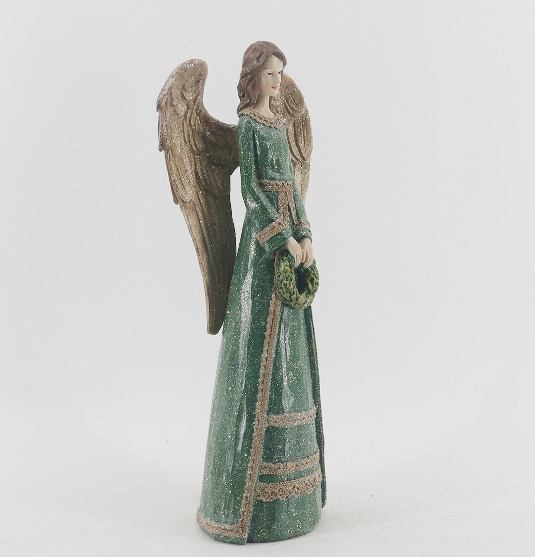 Alternative view of Angel verde con corona