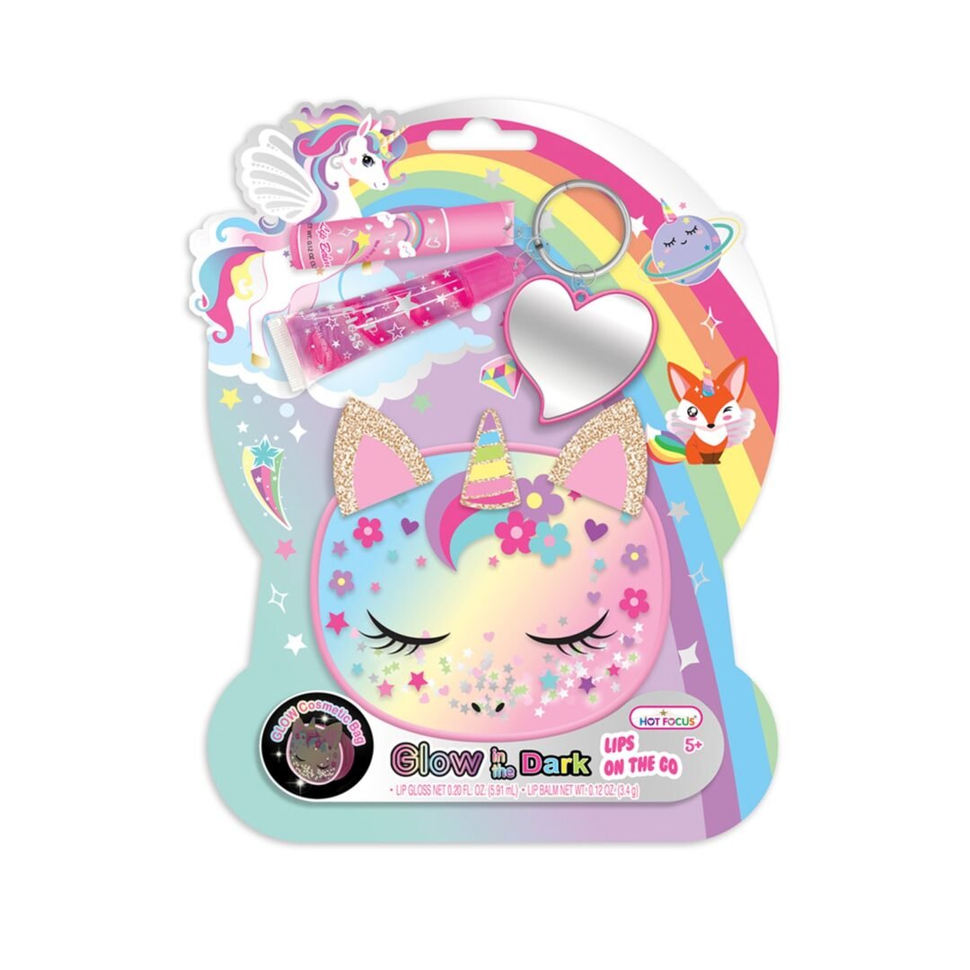 Estuche con cosméticos de unicornio