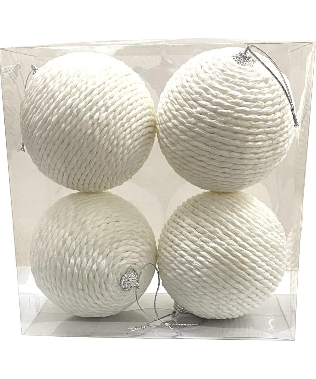 Esferas blancas 4pz