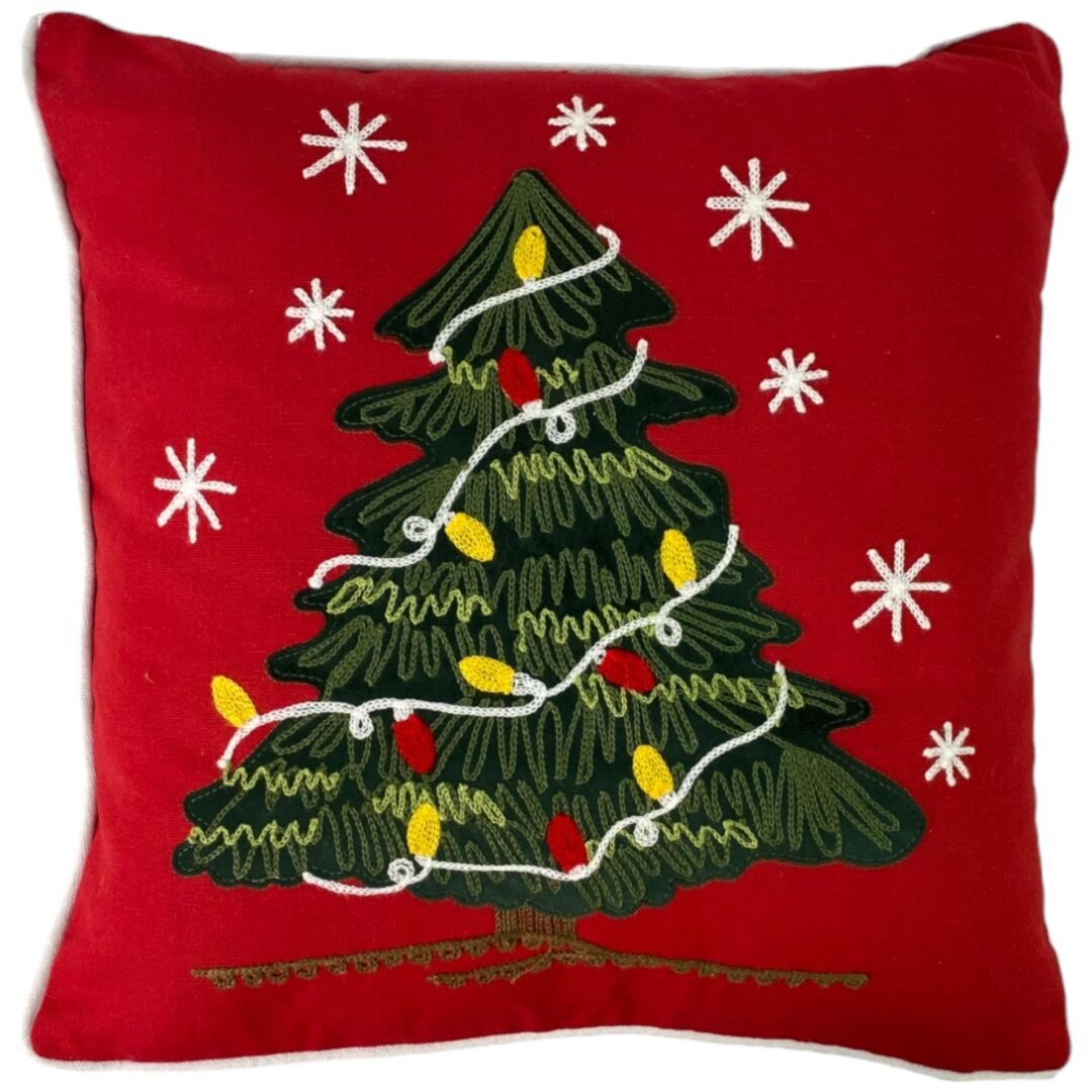 Cojín rojo de árbol