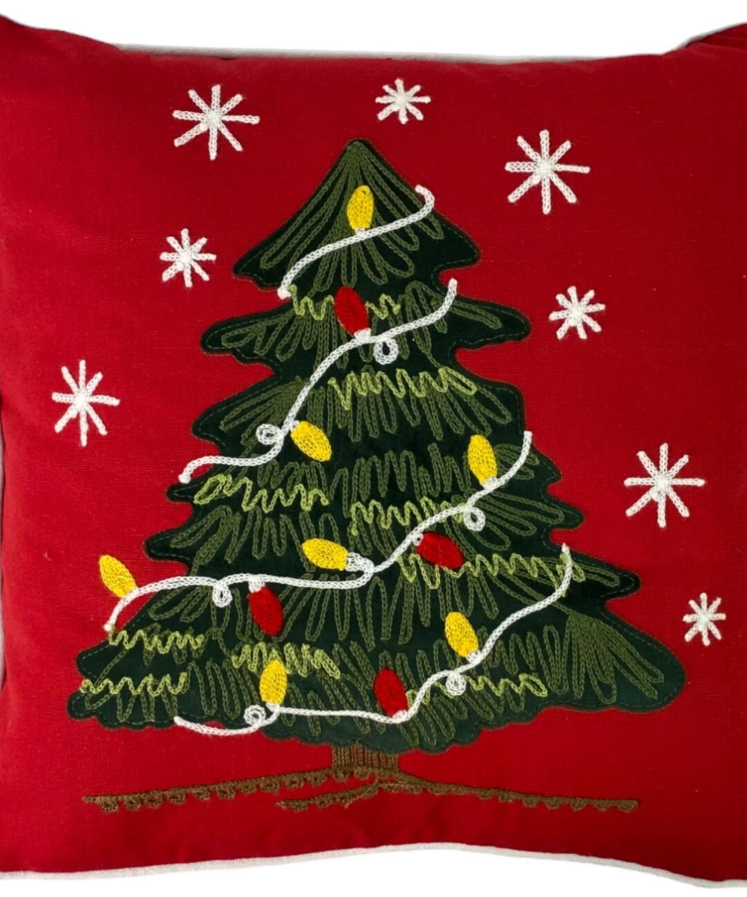 Cojín rojo de árbol