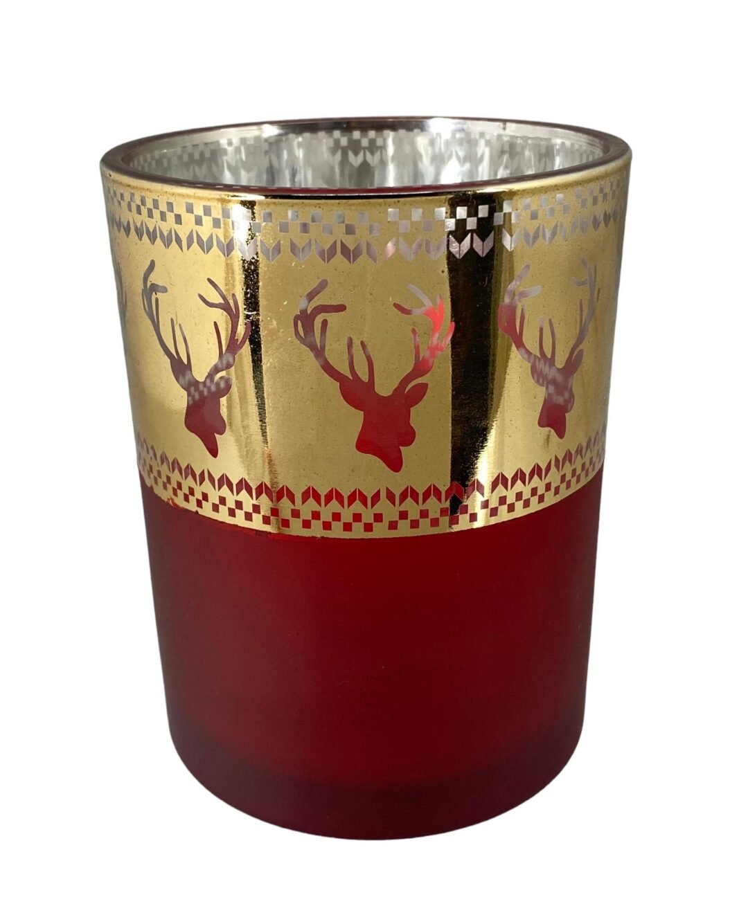 Porta velas rojo
