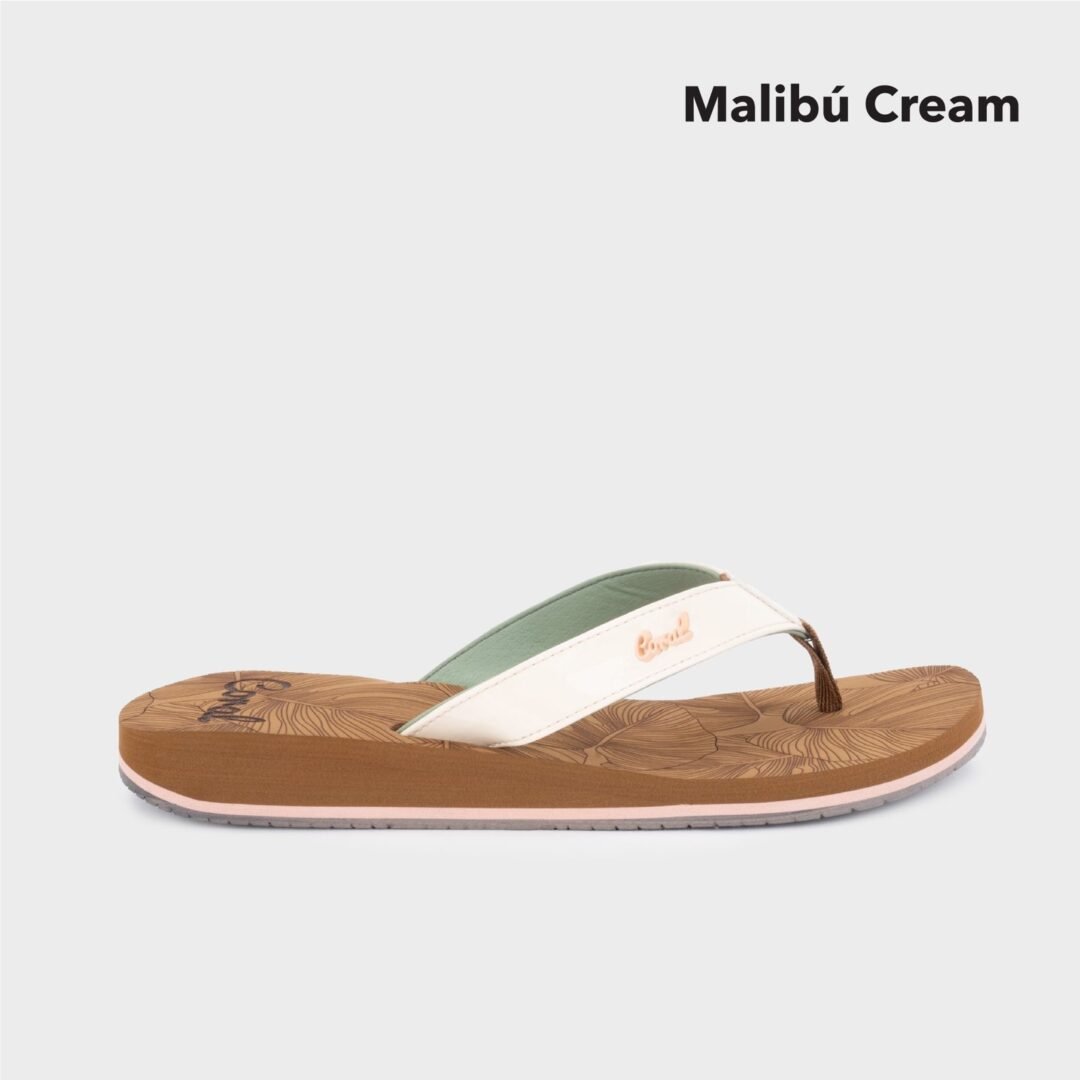 Sandalias malibu cream juvenil coral