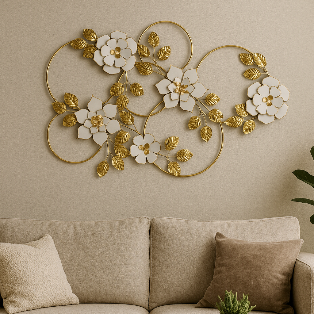 Decoración para pared de flores