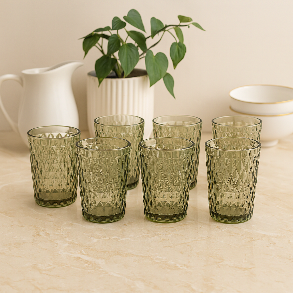 Vaso labrado en set de 6
