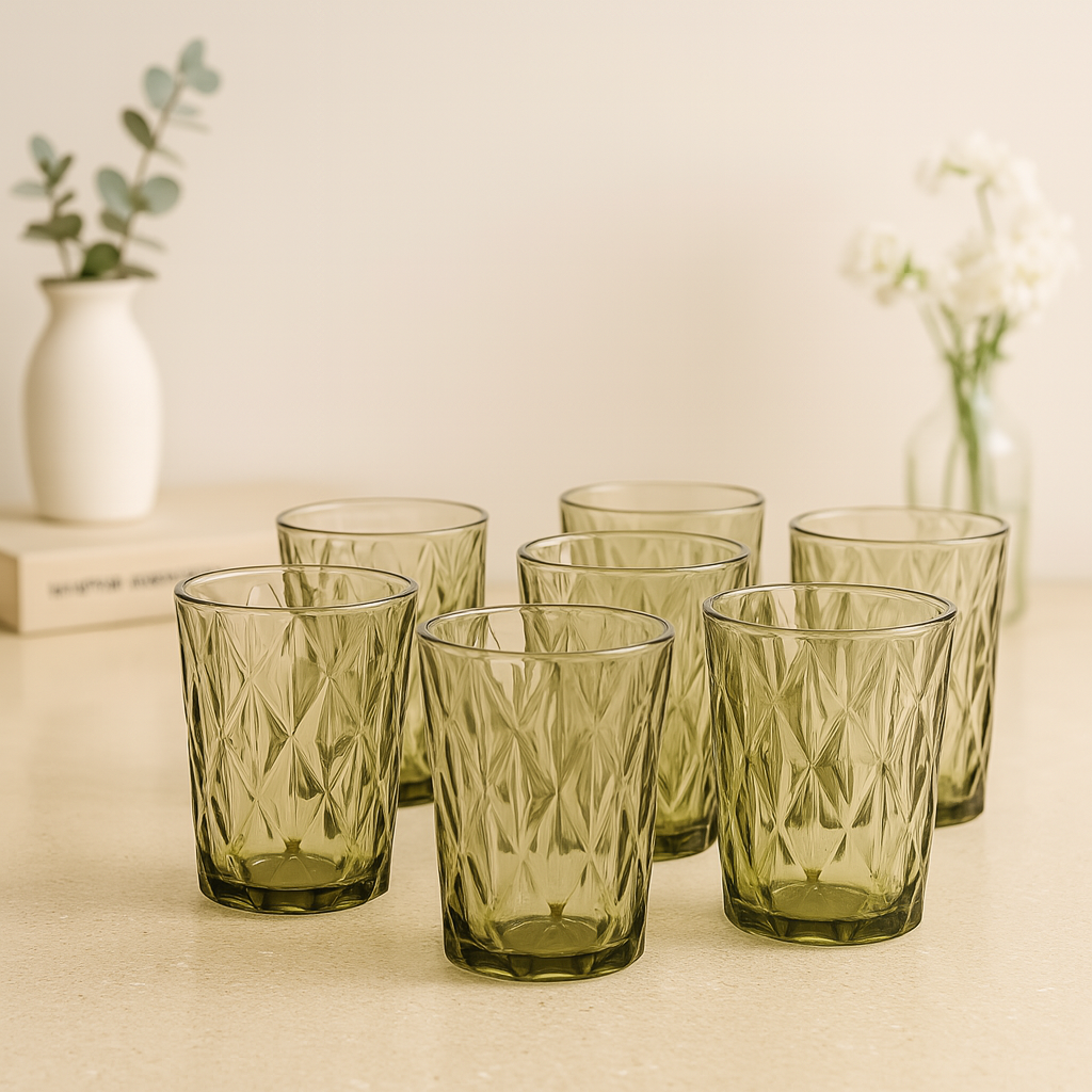 Vaso labrado en set de 6