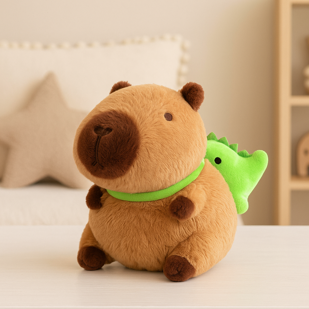Peluche capibara con bolso de tortuga