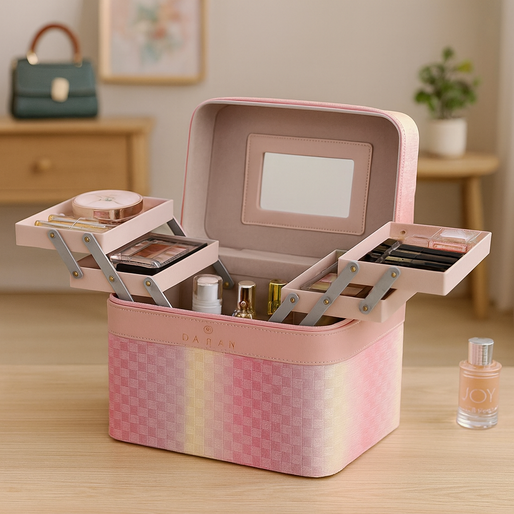 Neceser para maquillaje multicolor
