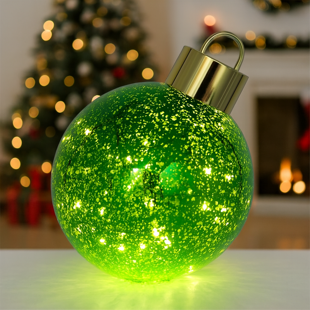 Bola dorada con luz led