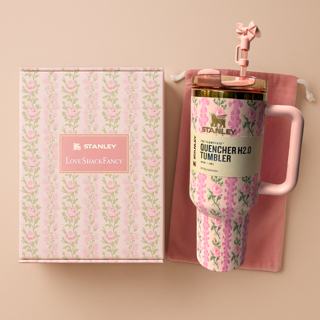 Botella Stanley con Flores - Imagen 4