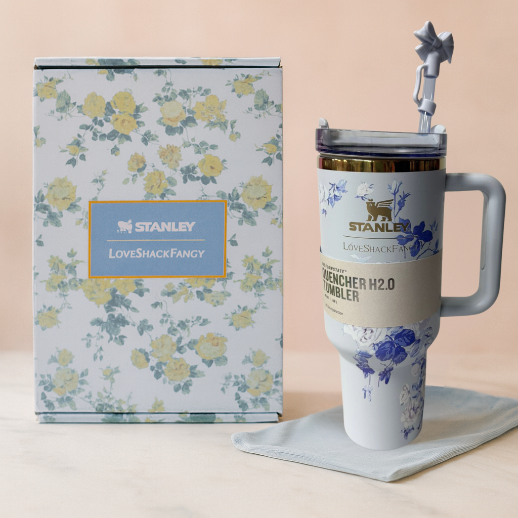 Botella Stanley con Flores