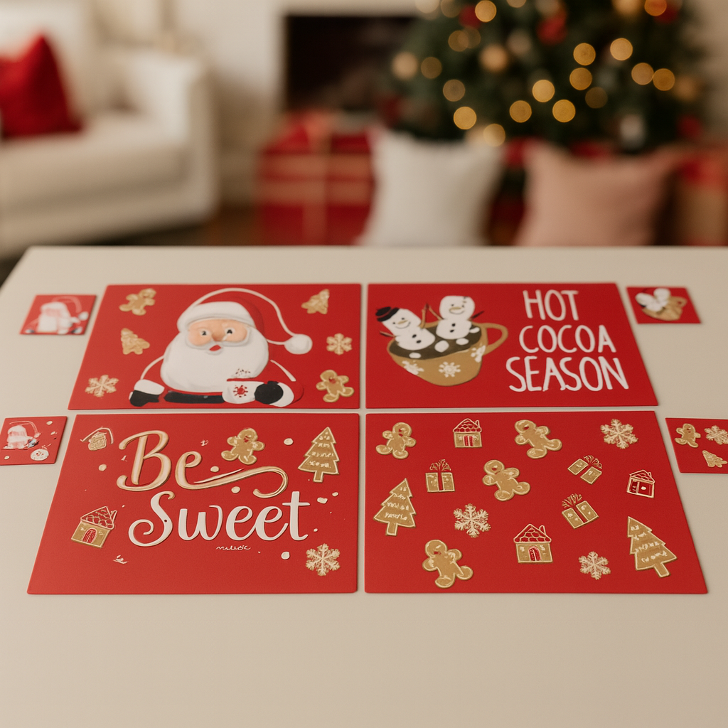 Juego de individuales con portavasos