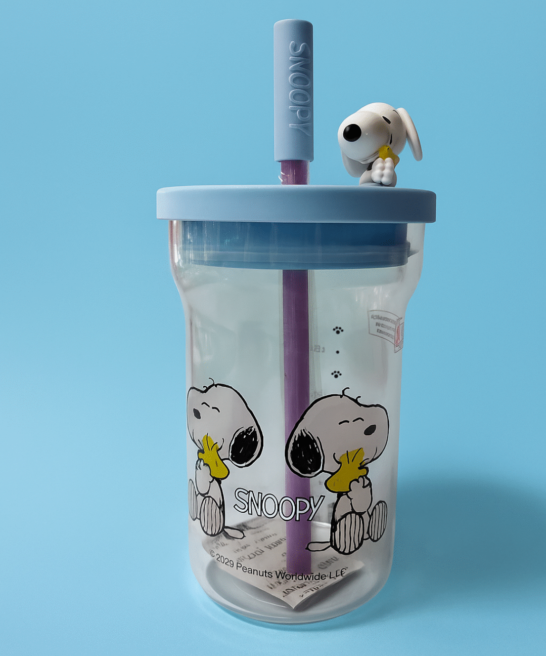 Vaso de vidrio Snoopy