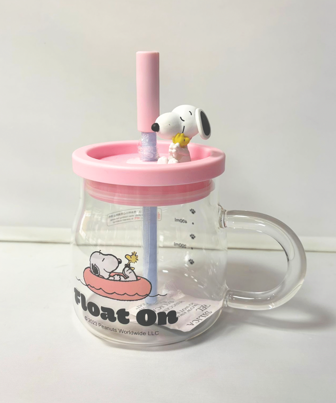 Taza de vidrio Snoopy