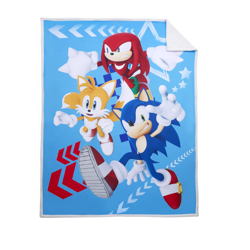 Cobija con dibujos de Sonic 80 x 100cm
