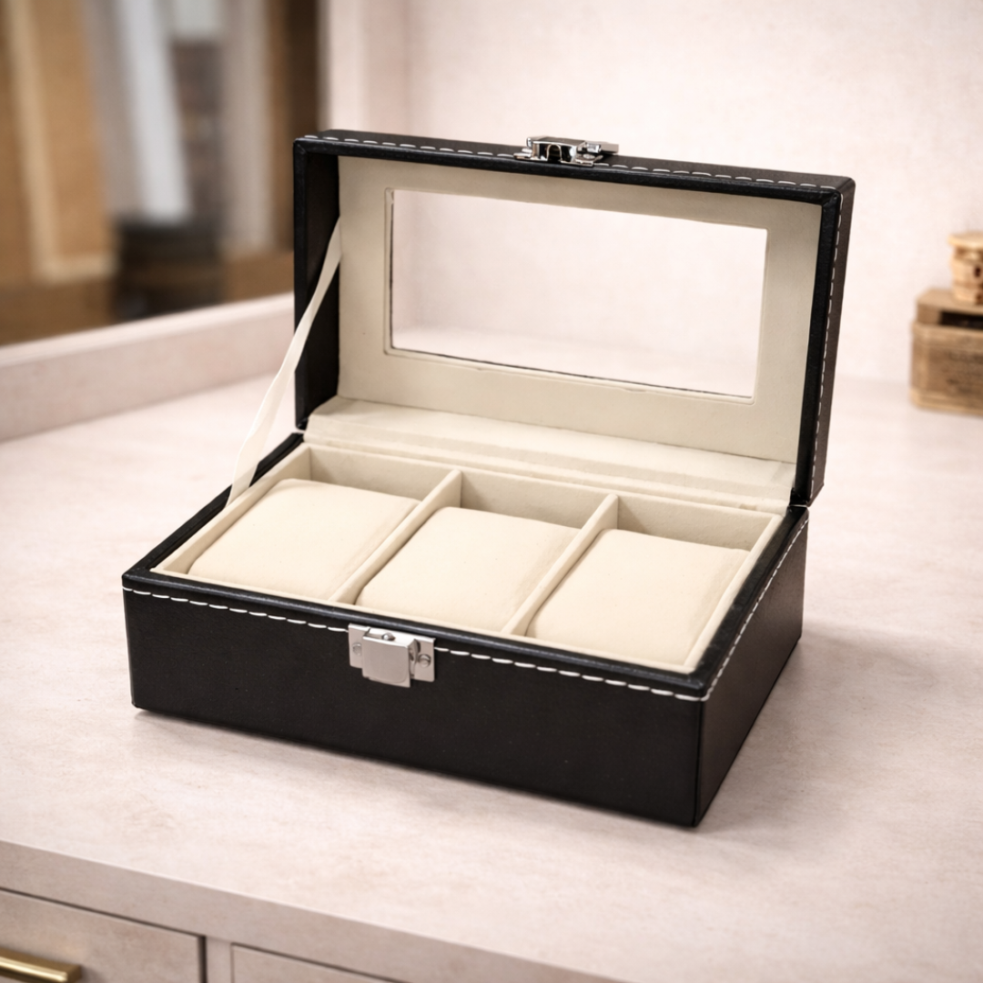 Caja para guardar 3 relojes