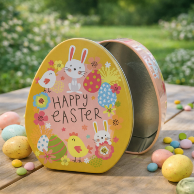 Recipiente con tapa diseño pascua