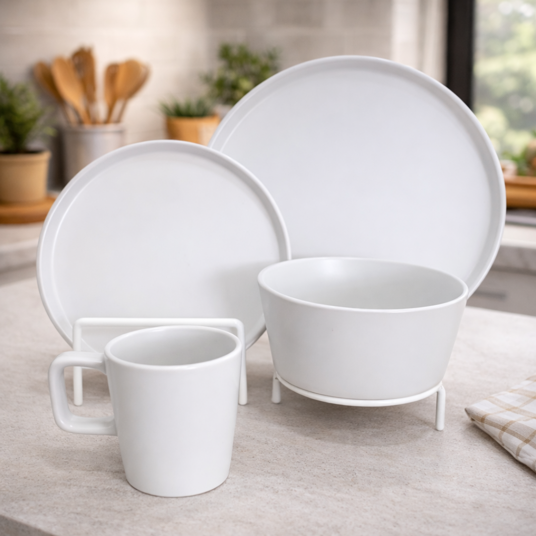 Vajilla de 16 piezas beige