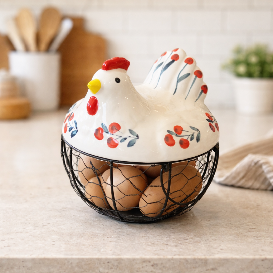 Gallina para almacenar huevos