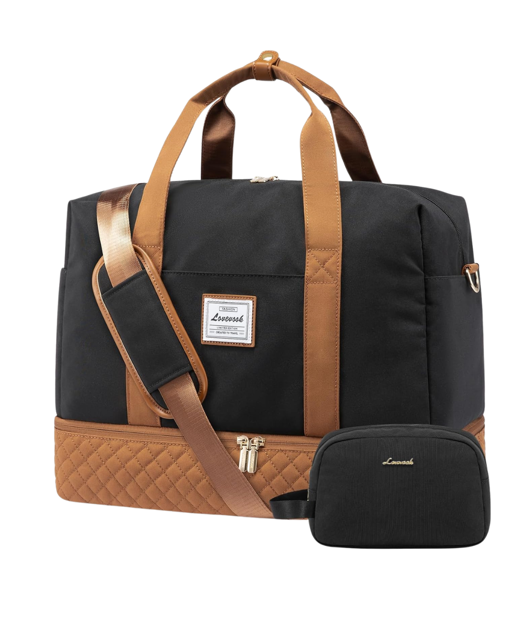 Maletin beige con negro