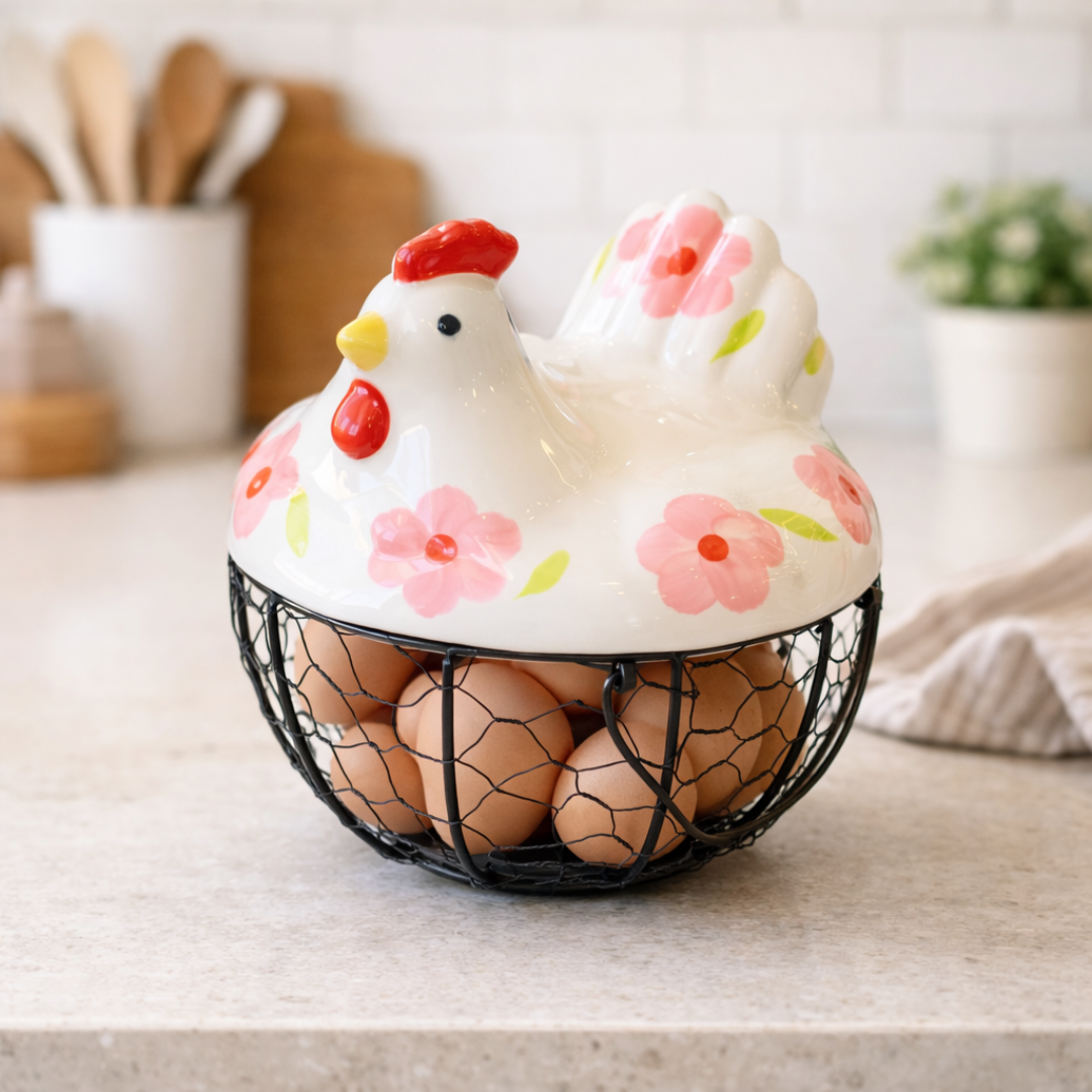 Alternative view of Gallina para almacenar huevos