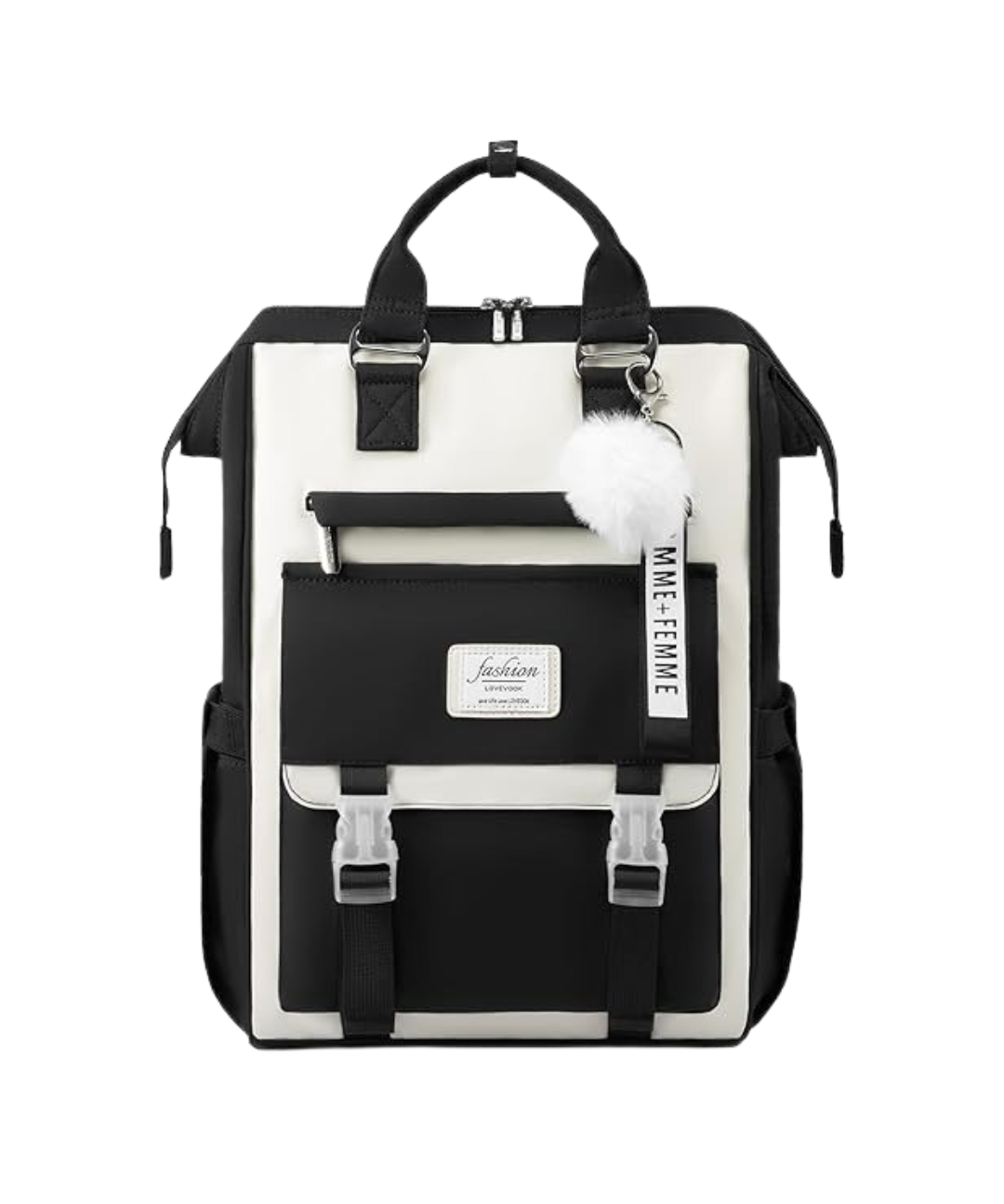 Maletin blanco con negro