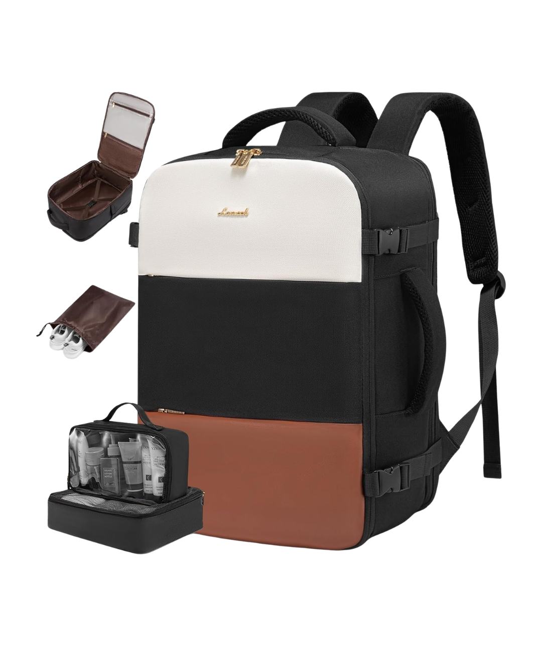 Maletin de viaje negro y cafe