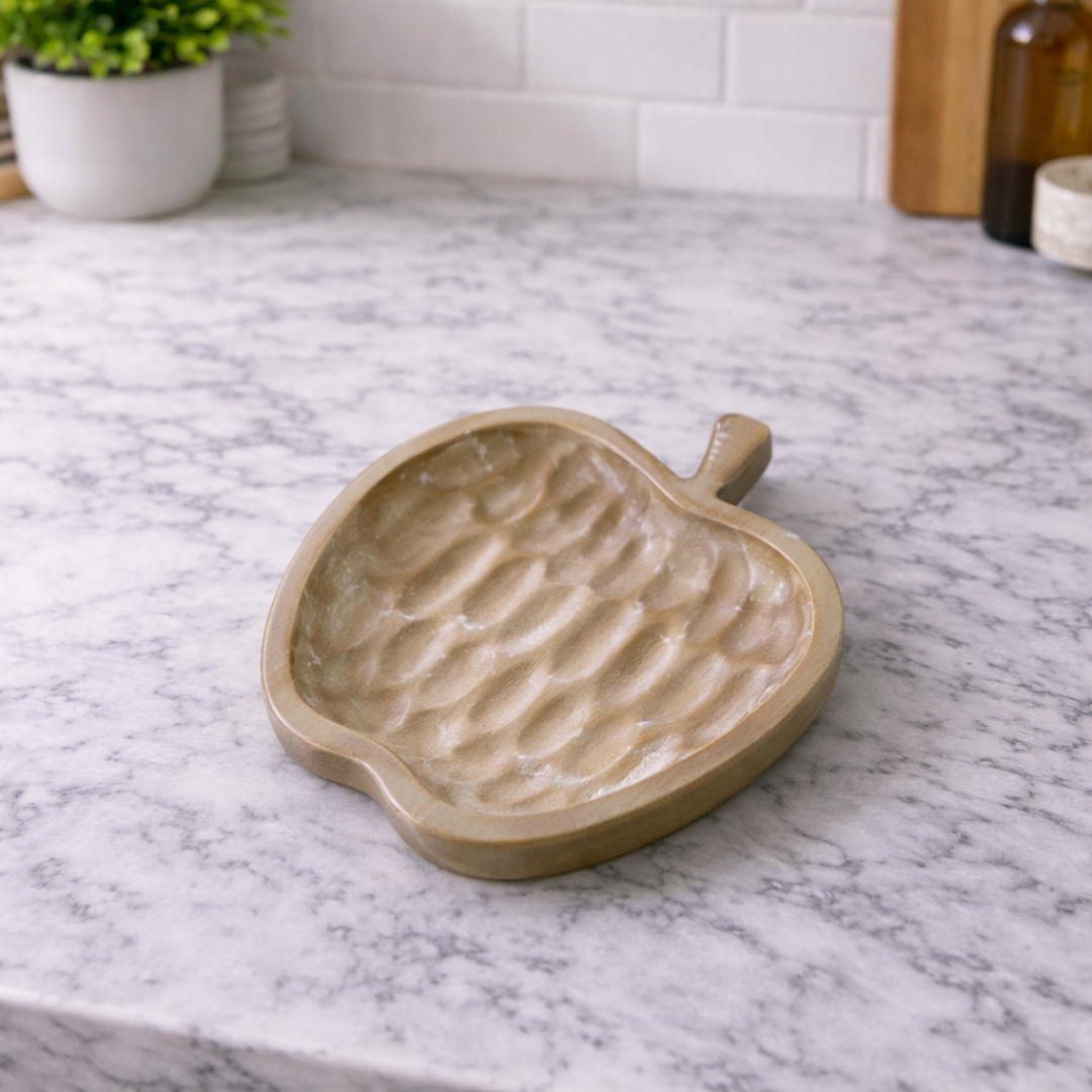 Bandeja de madera manzana