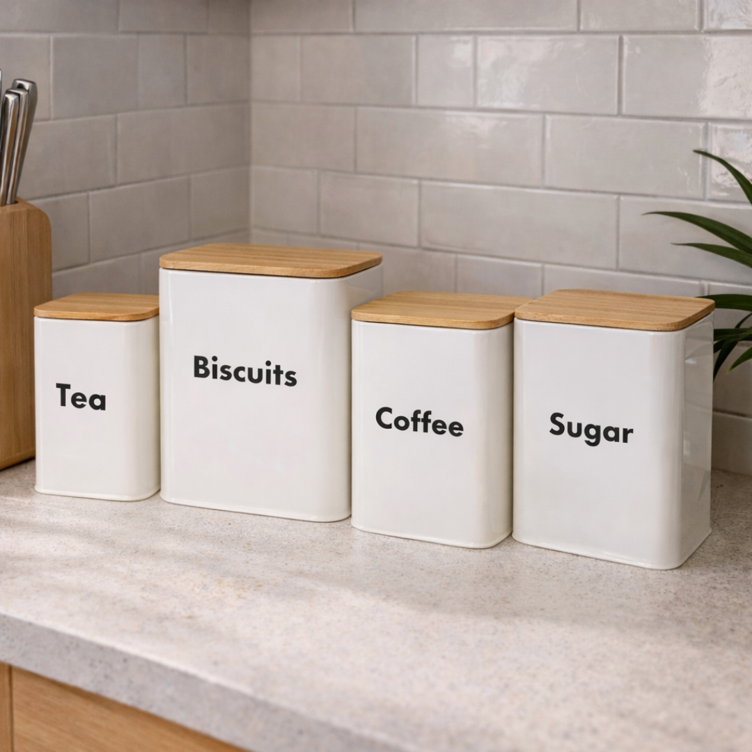 Set de tarros de lata