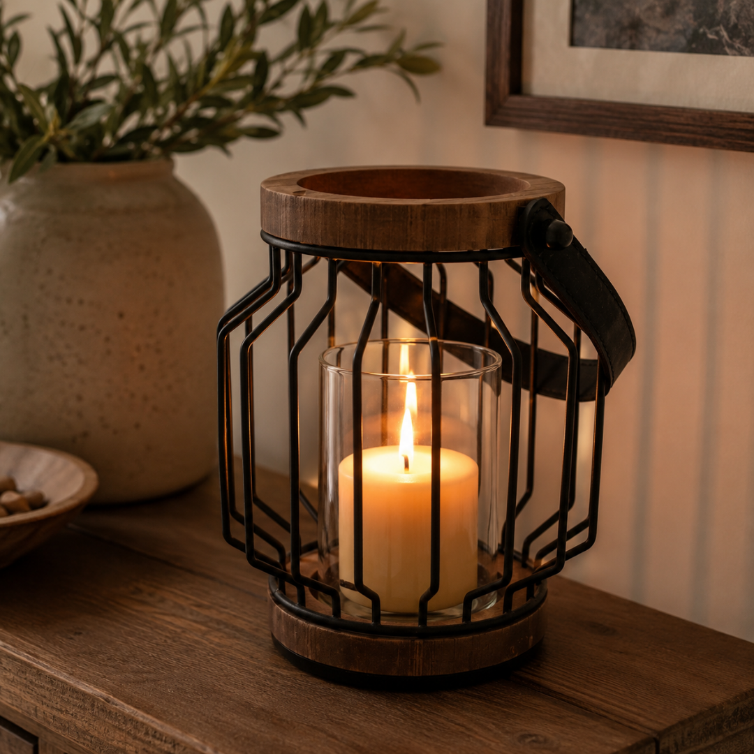 Candelabro Redondo Madera