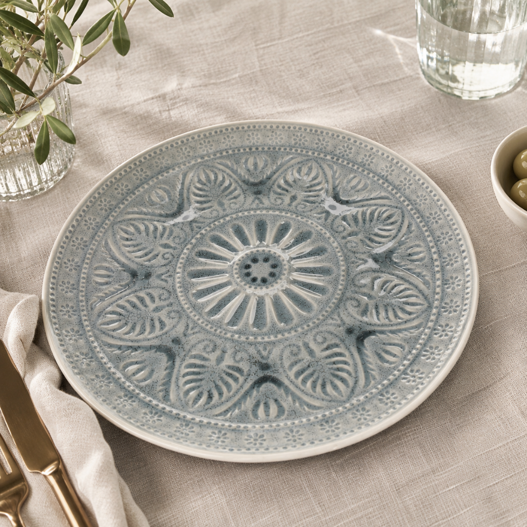 Plato Grande Color Gris