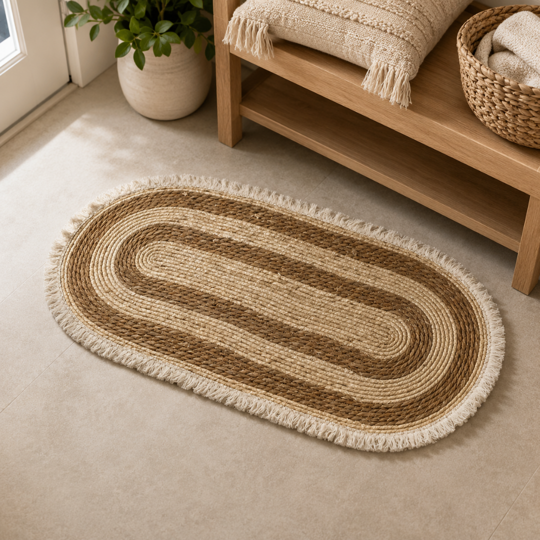 Alfombra Ovalada De 45X95 Cms