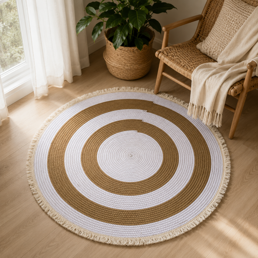 Alfombra Redonda De 100 Cms
