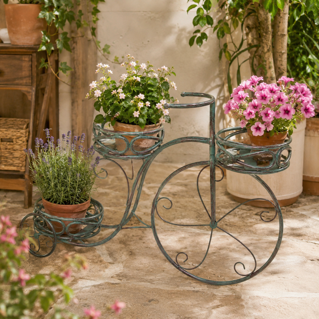 Bicicleta Para Jardin Metal Verde