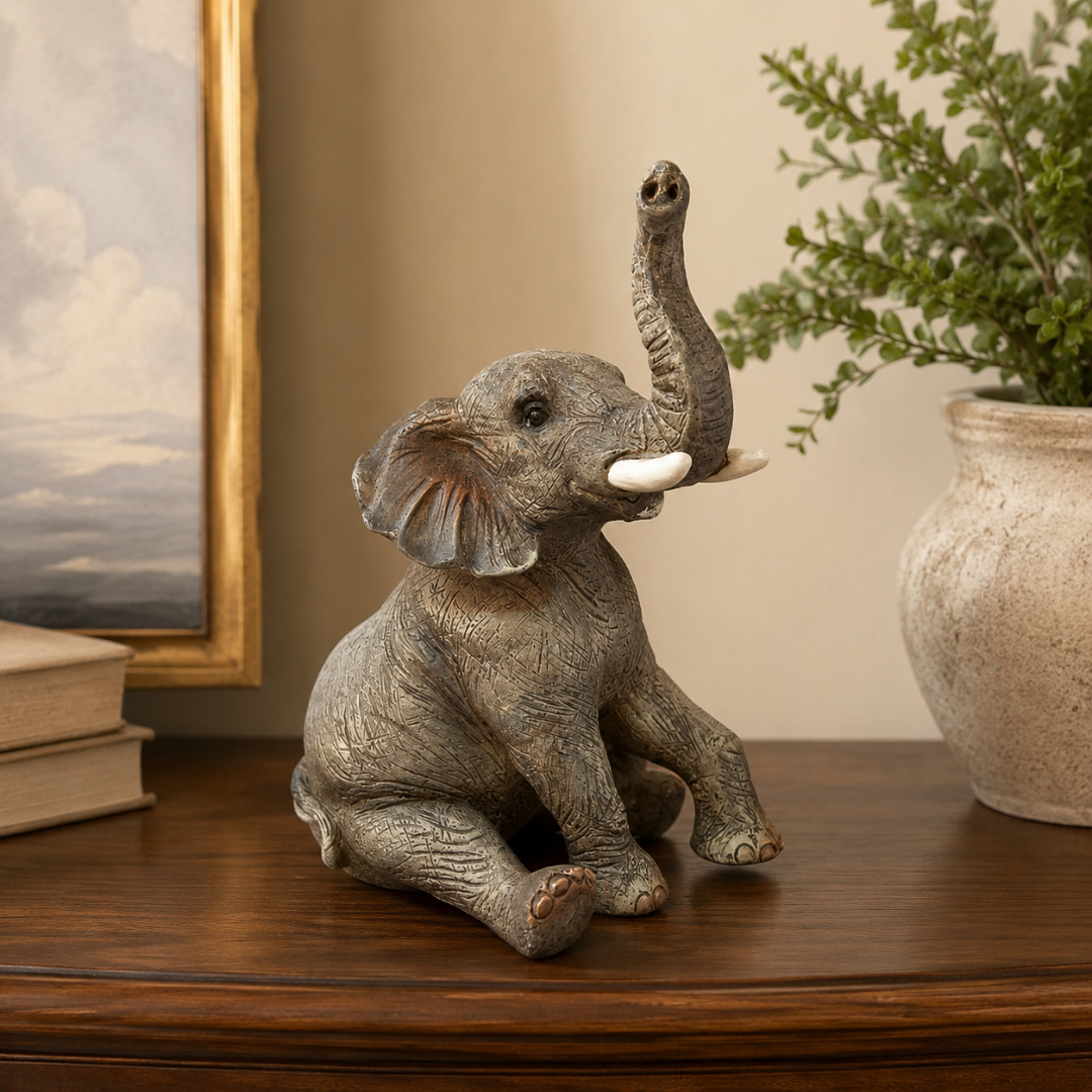 Elefante Sentado De 6 Pulgadas