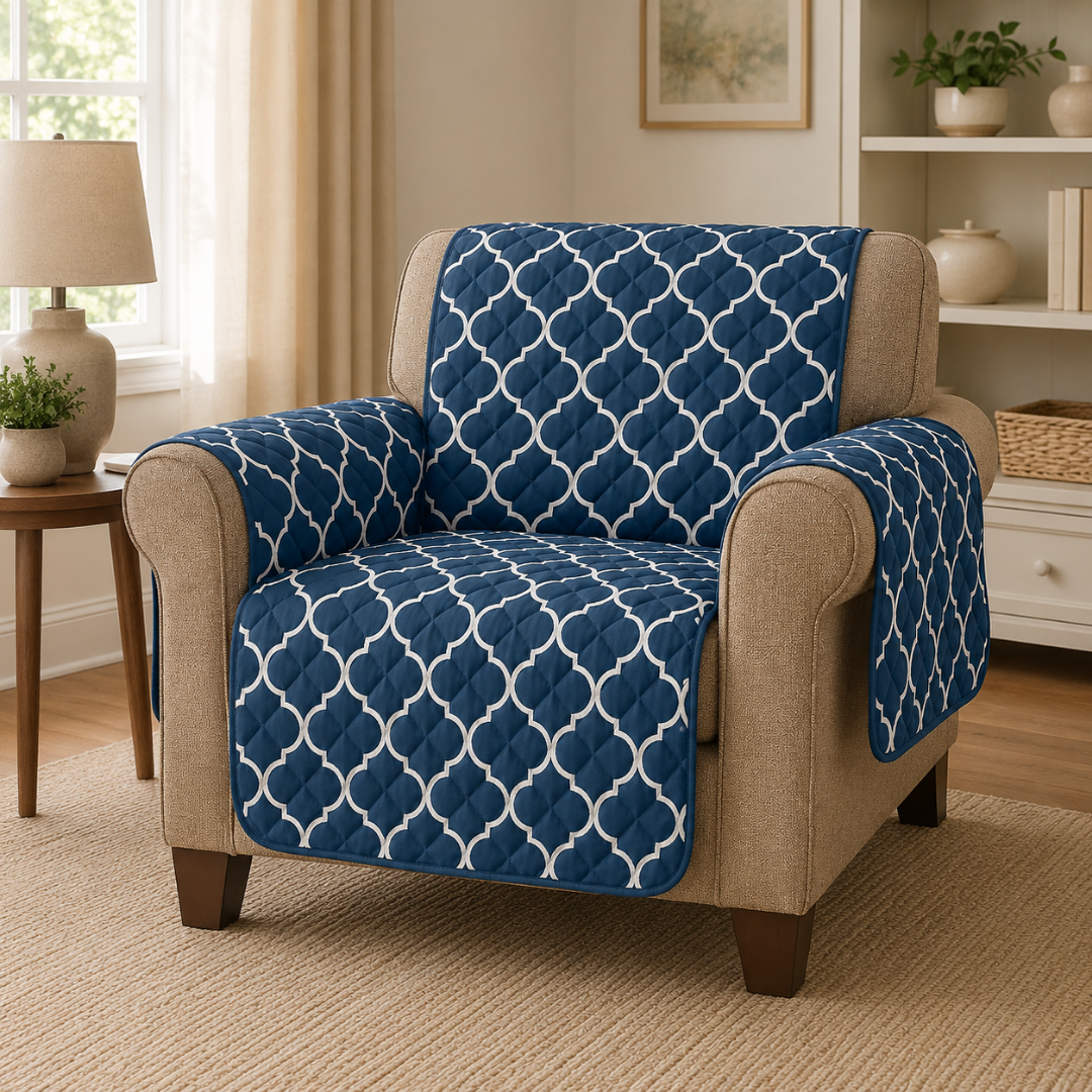 Cobertor Para Sillon Individual Azul