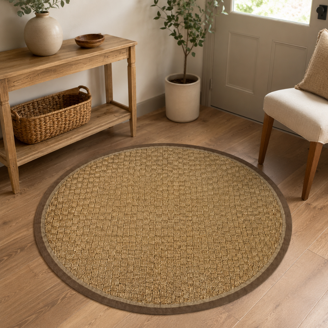 Alfombra Redonda De Yute De 100Cms
