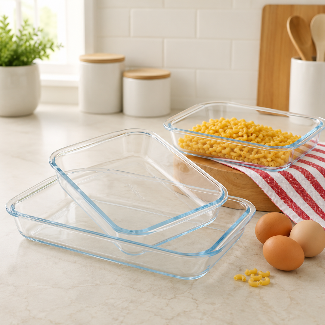 Set de 3 pyrex para hornear