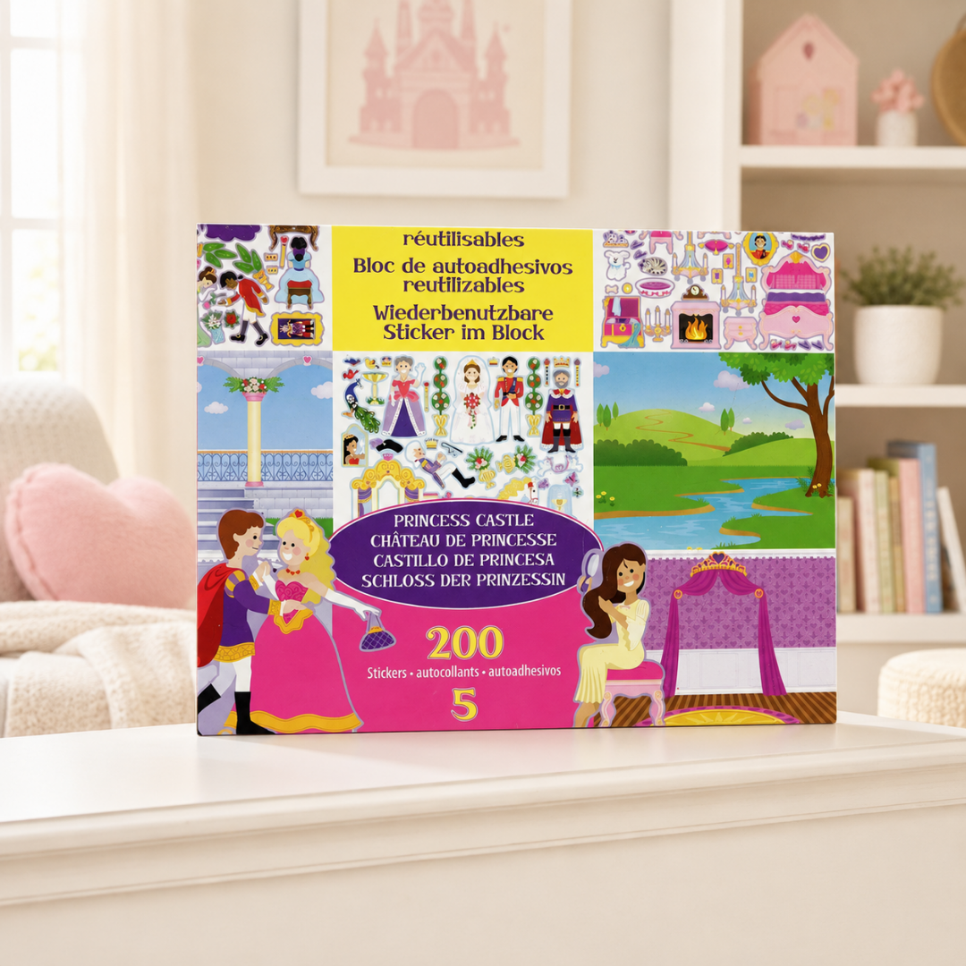 Block de stickers castillo de princesa