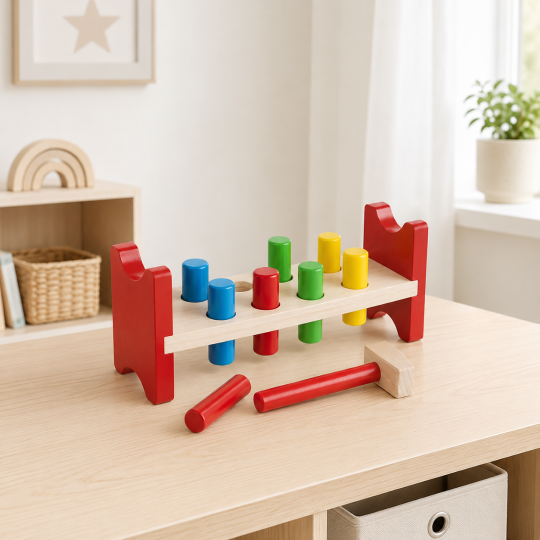 Juego de martillar de madera