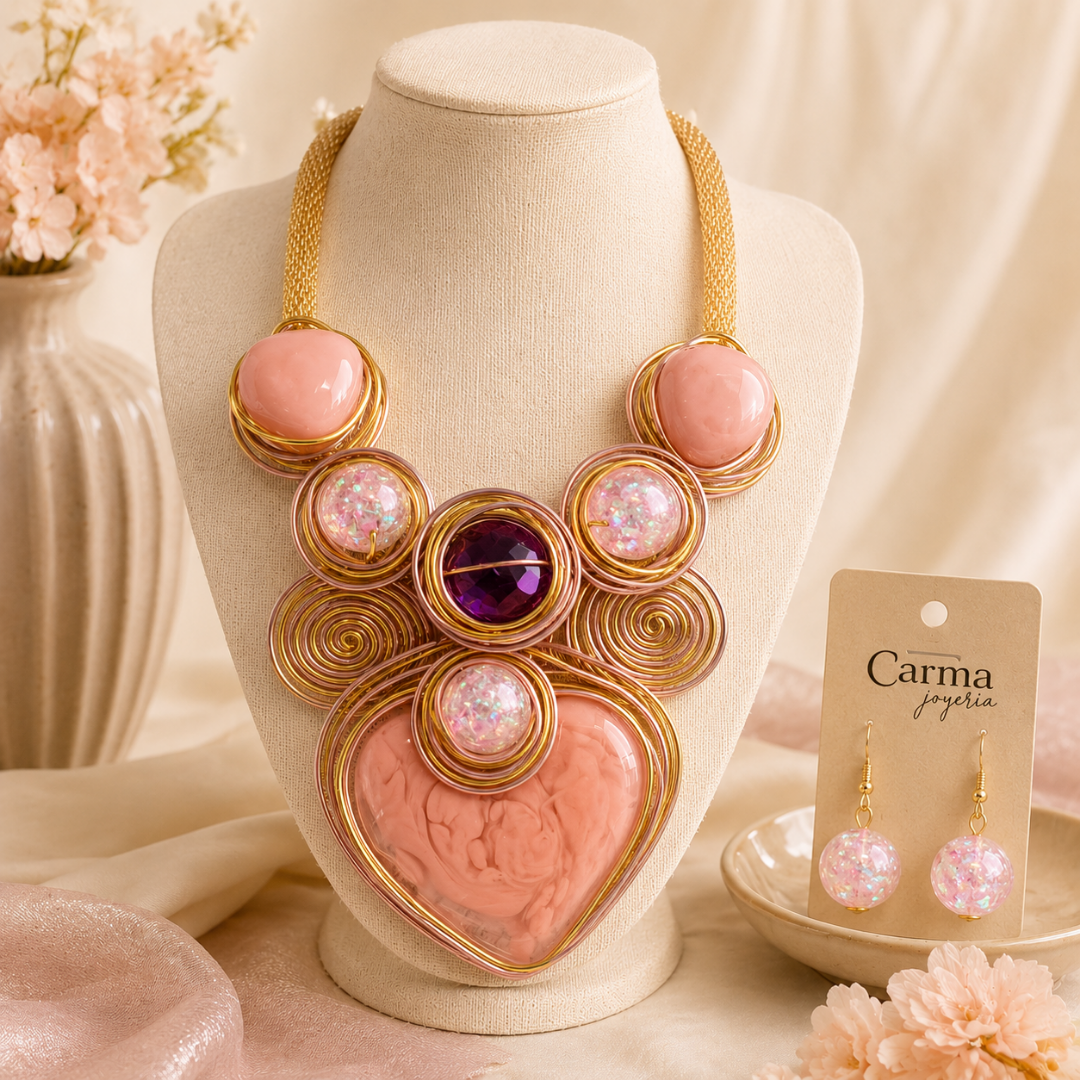 Collar y aretes