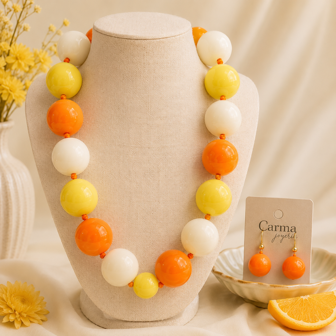 Collar y aretes