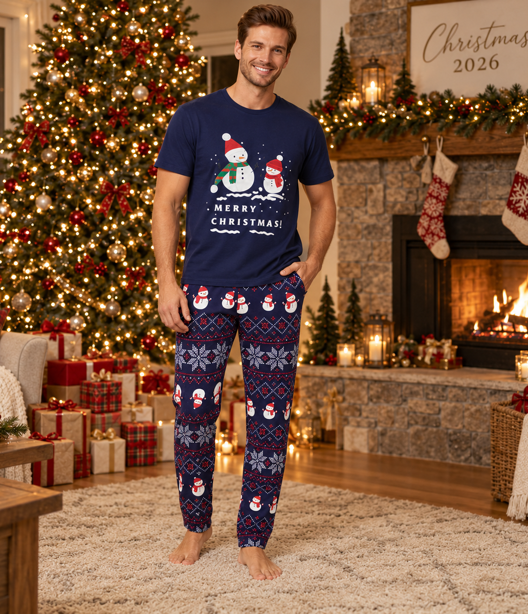 Pijama Muñeco Nieve Hombre