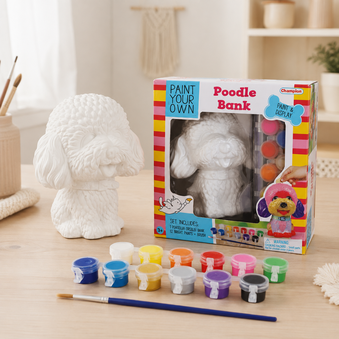 Pinta tu propia alcancía perrito Poddle