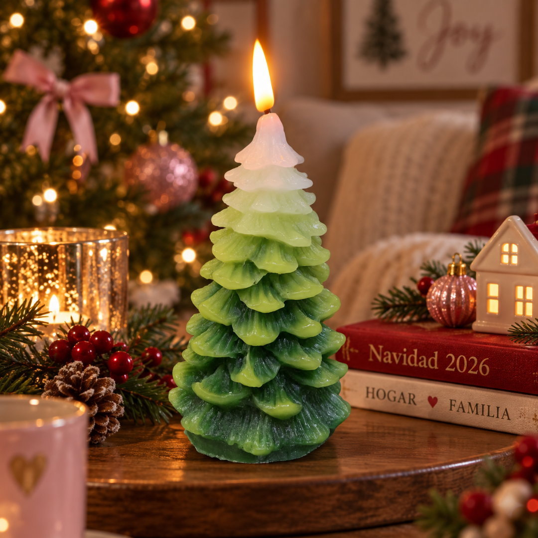 Candela diseño arbol navideño