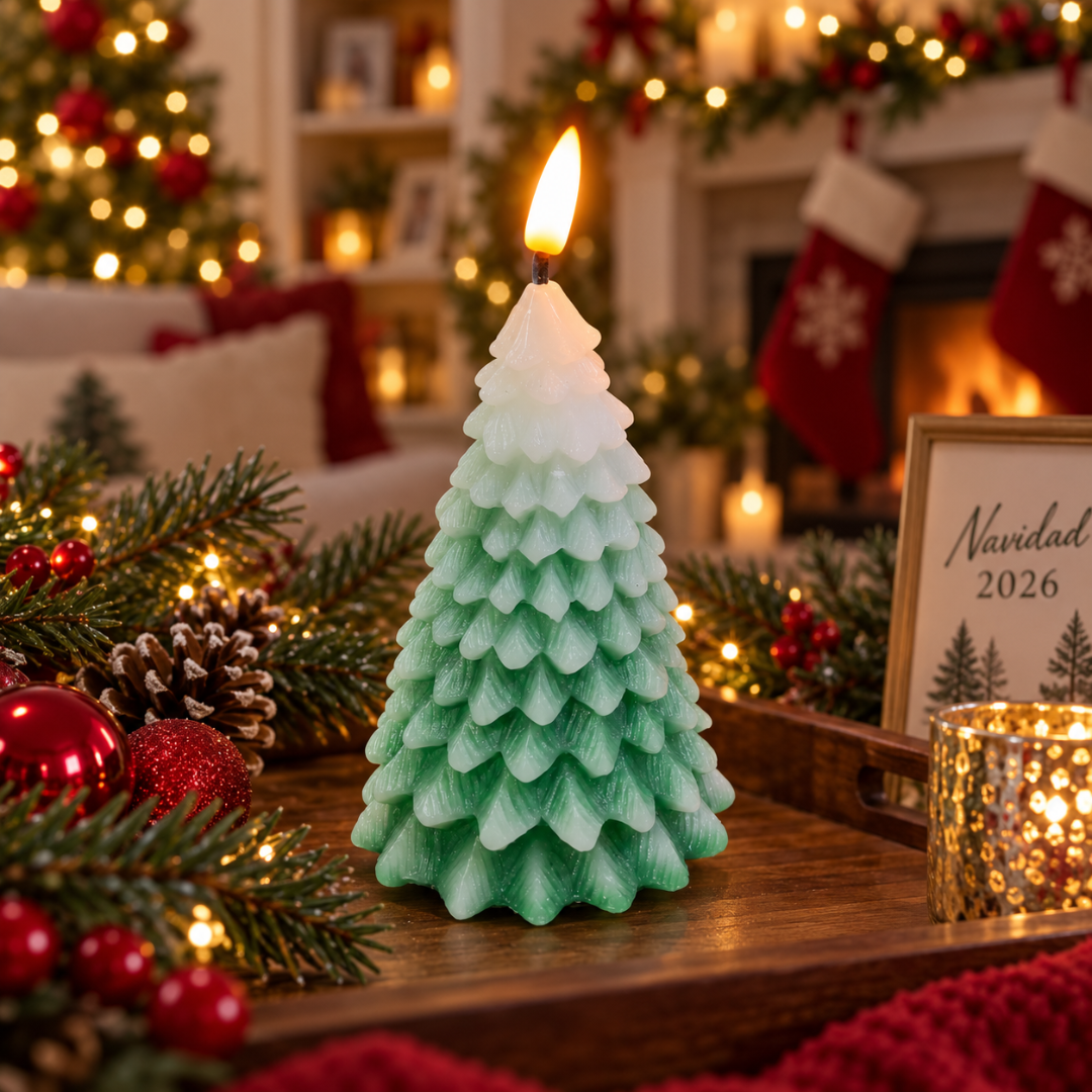 Candela diseño arbol navideño