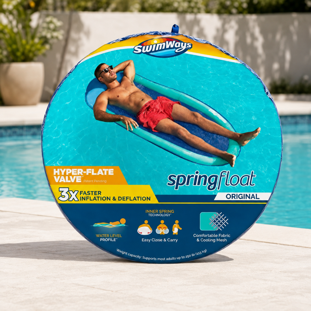 Flotador para piscina con válvula