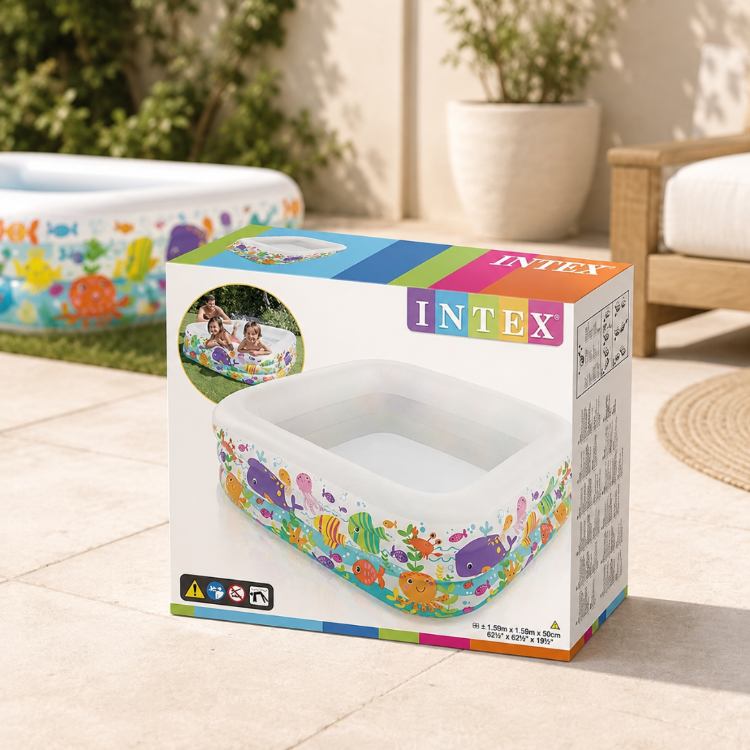 Piscina inflable acuario